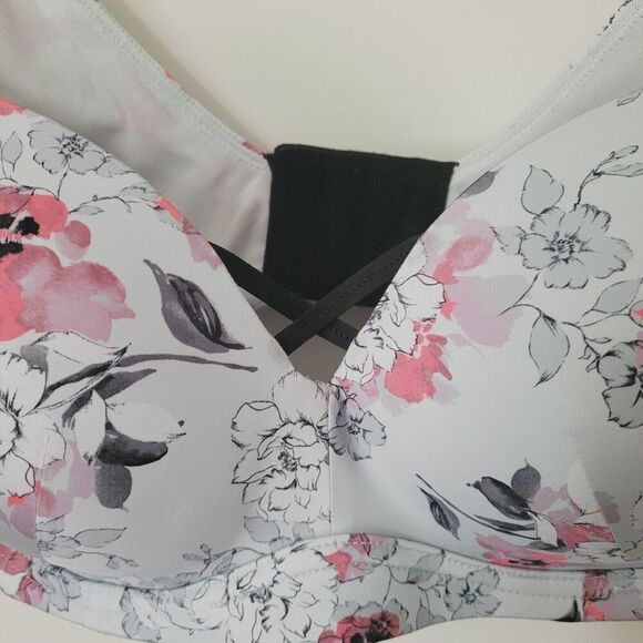 Torrid Dream Wire-Free Boost Push-Up Bra in Frida Floral Pearl Blue Size 42D - Picture 10 of 12